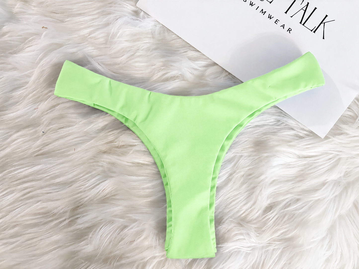 Handmade Menthol Olivia Bikini Bottom | Custom Color Bikini | Tie Neck Bikini | Thong Swimsuit | Women’s Swimwear