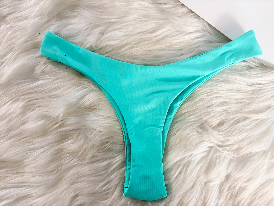 Handmade Olivia Bikini Bottom | Custom Color Bikini | Tie Neck Bikini | Thong Swimsuit | Women’s Swimwear