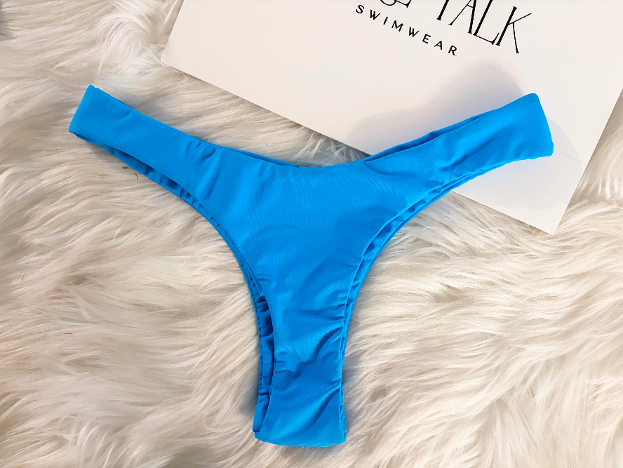 Handmade Olivia Bikini Bottom | Custom Color Bikini | Tie Neck Bikini | Thong Swimsuit | Women’s Swimwear