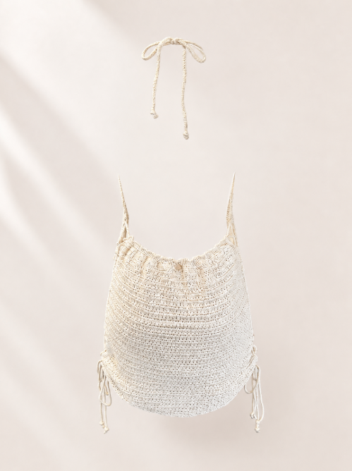 Handmade White Crochet Cover Up | V Neck Beach Dress | Crochet Swim Cover Up | Backless Resort Wear | Bridal Beach Cover Up