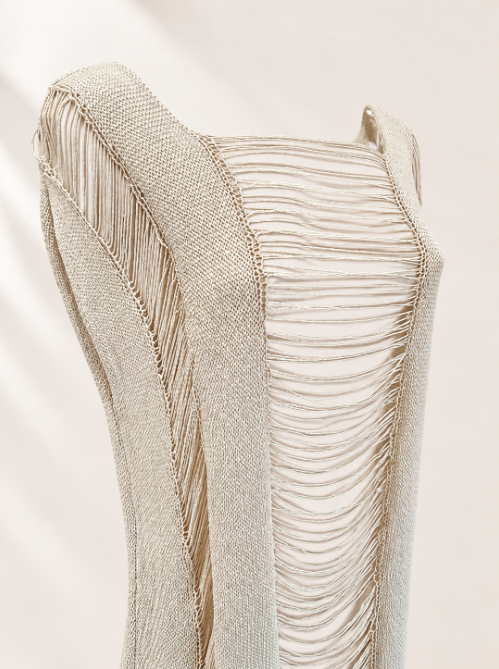 Tan Shredded Knit Cover Up | Fringe Beach Dress | Sheer Swim Cover Up | Boho Bikini Cover Up | Resort Wear