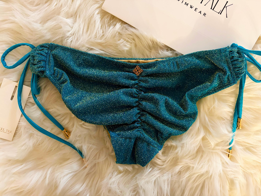 Ocean Blue Curvy Bikini | Handmade Blue Bikini | Luxury Women's Swimwear | Adjustable Bikini | Resort Swimwear